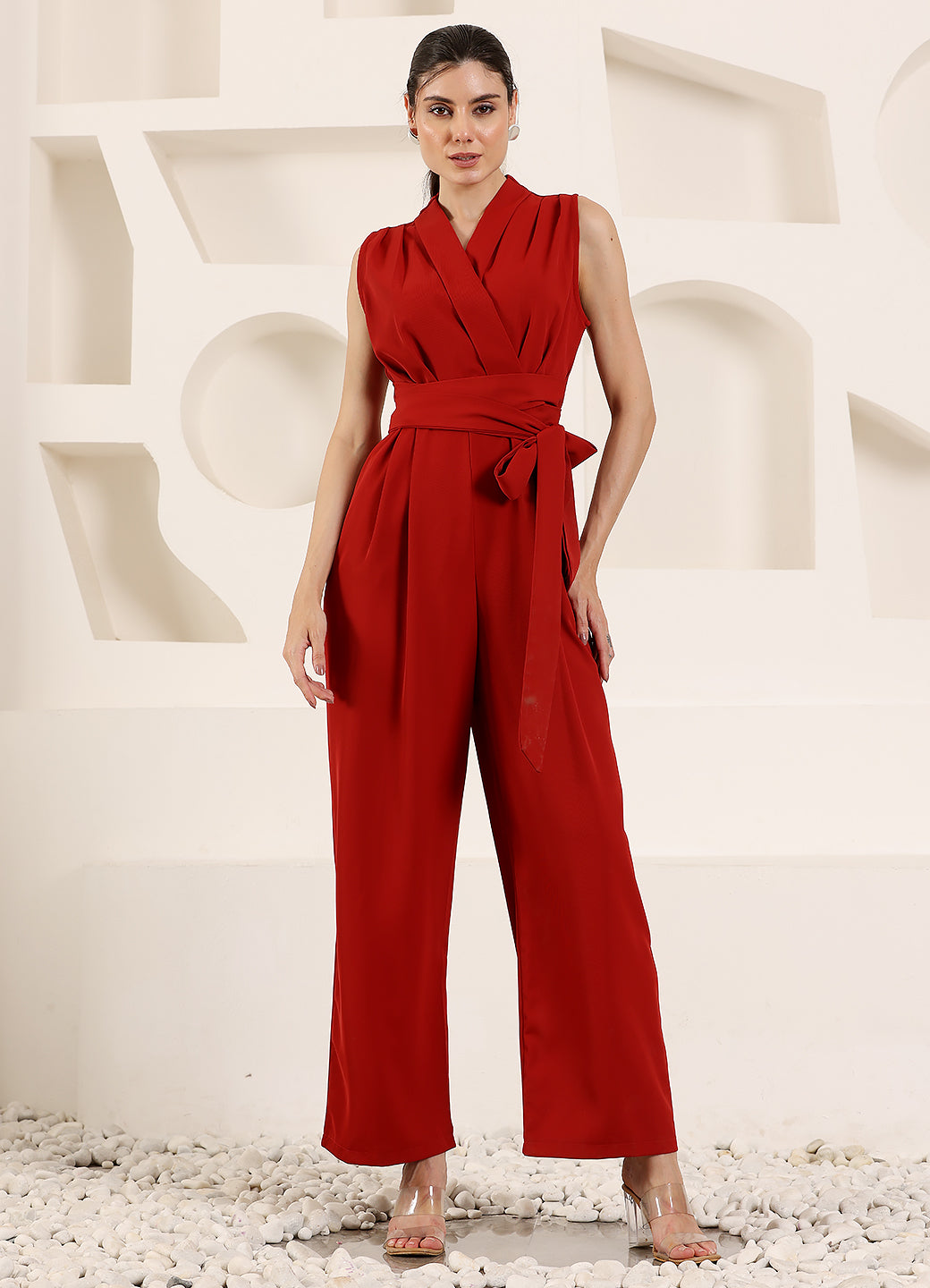 Dressing Room Sleevless Solid Jumpsuit