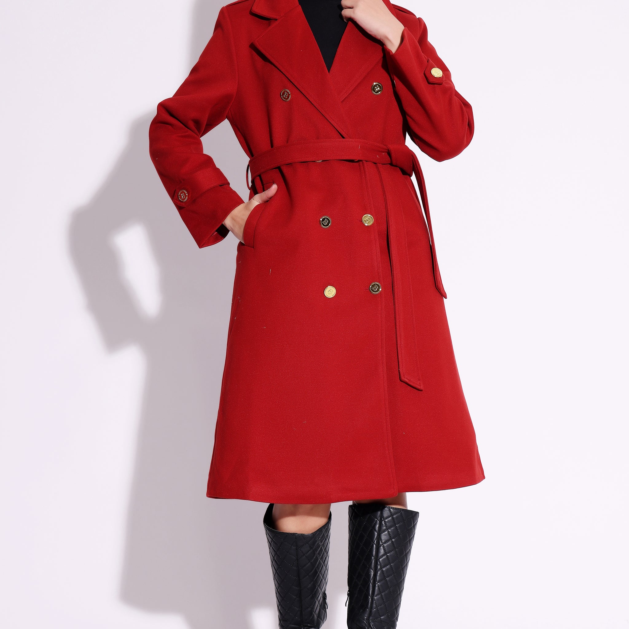 Wool Blend Trench Coat