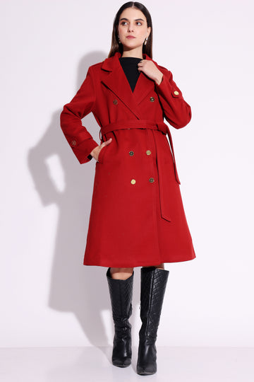 Wool Blend Trench Coat