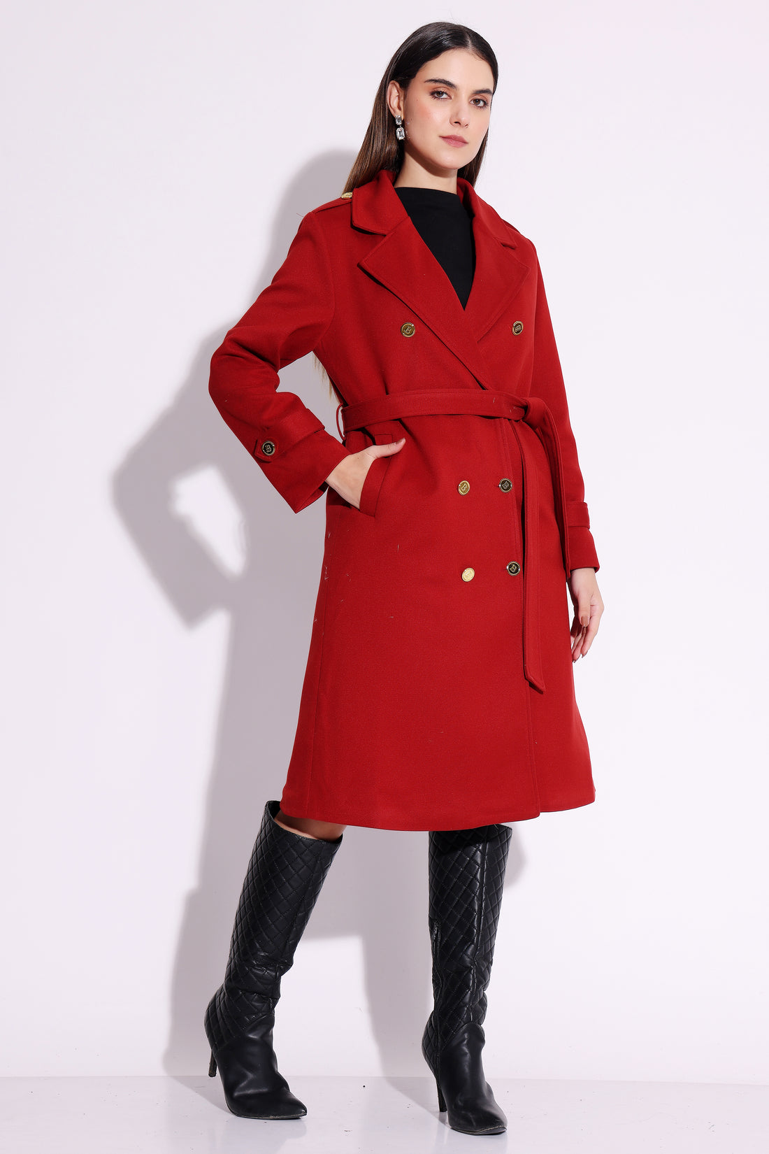 Wool Blend Trench Coat