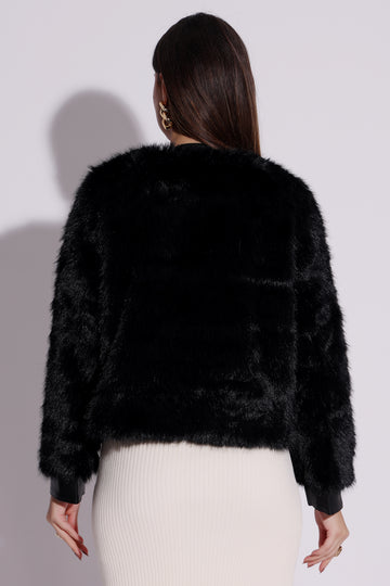 Faux Fur Embellished Jacket