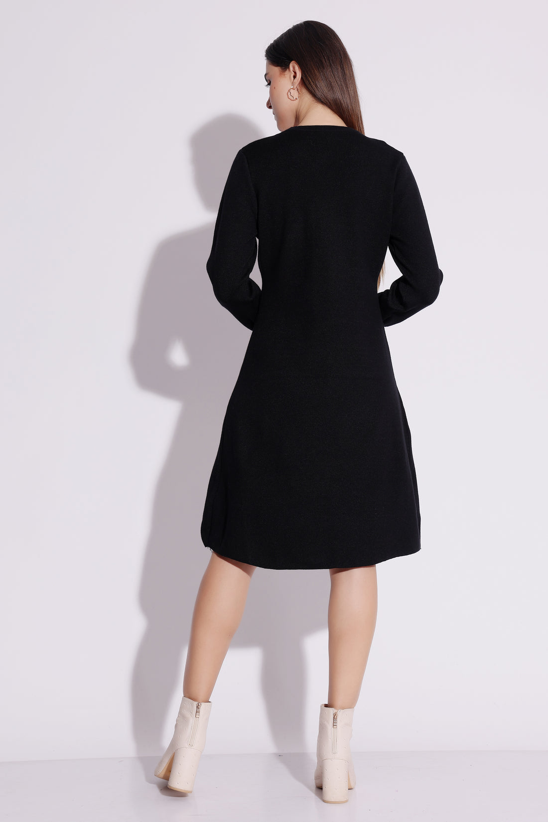 Elegant Black Coat Dress