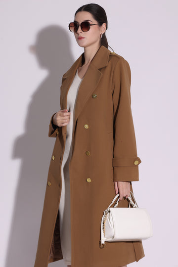 Classic Camel Trench Coat