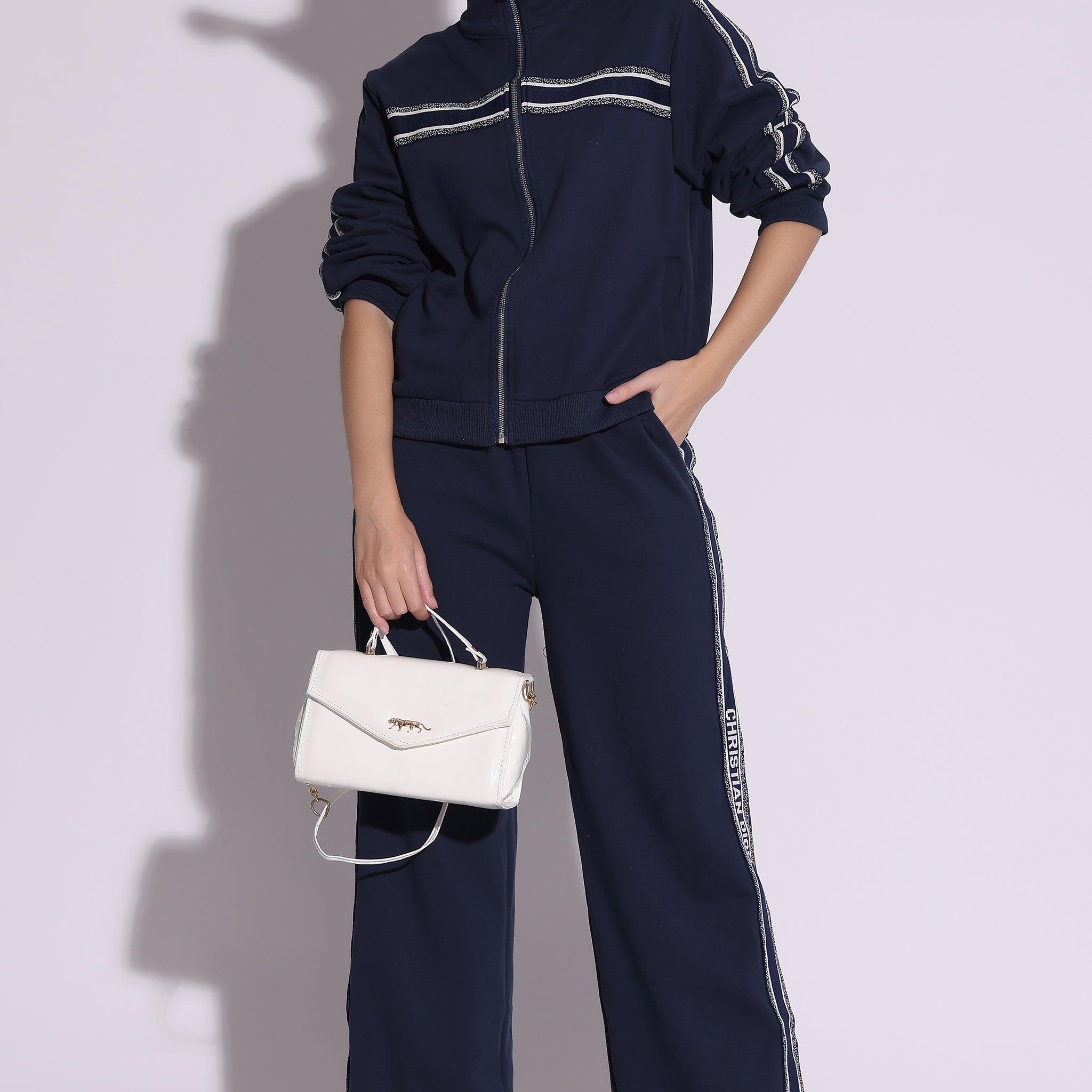 Navy Luxe Track Co-Ord