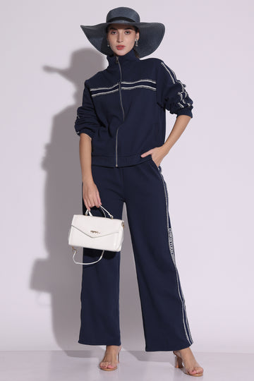 Navy Luxe Track Co-Ord