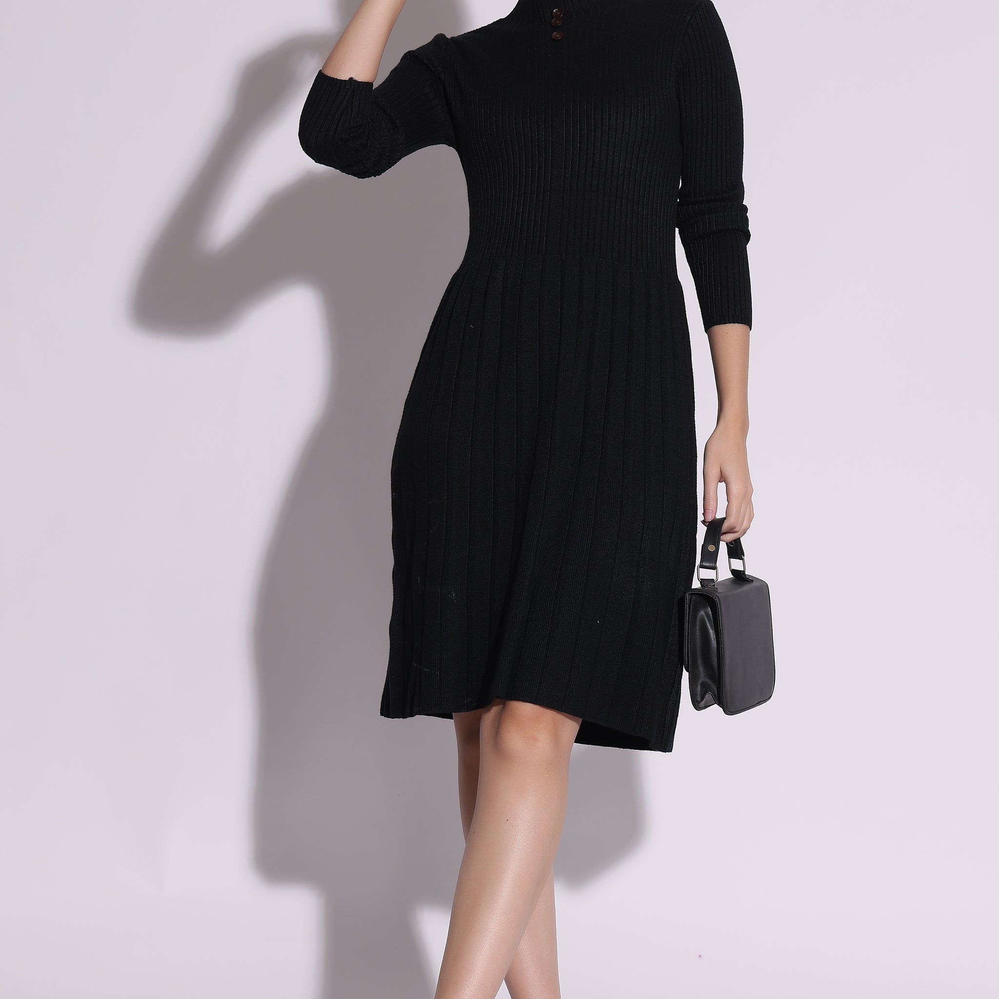 Cozy Chic Ribbed Knit Dress