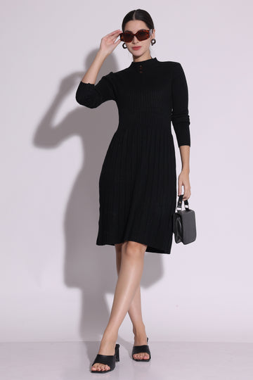 Cozy Chic Ribbed Knit Dress