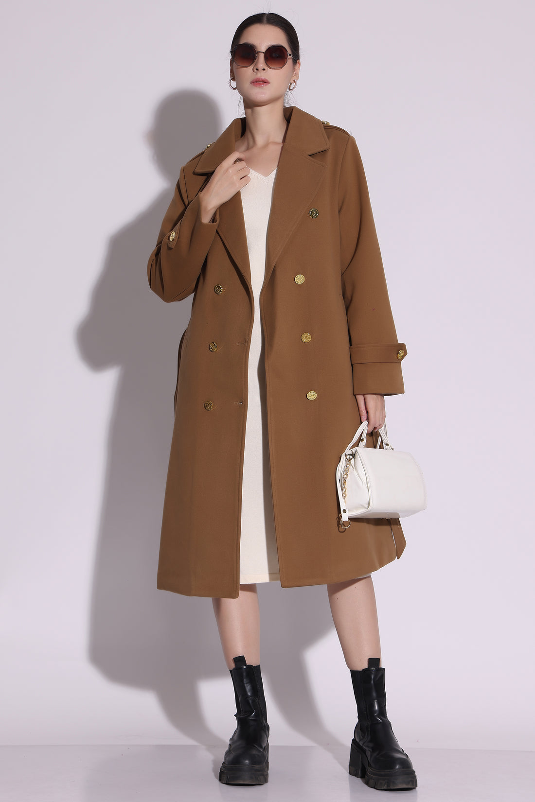 Classic Camel Trench Coat