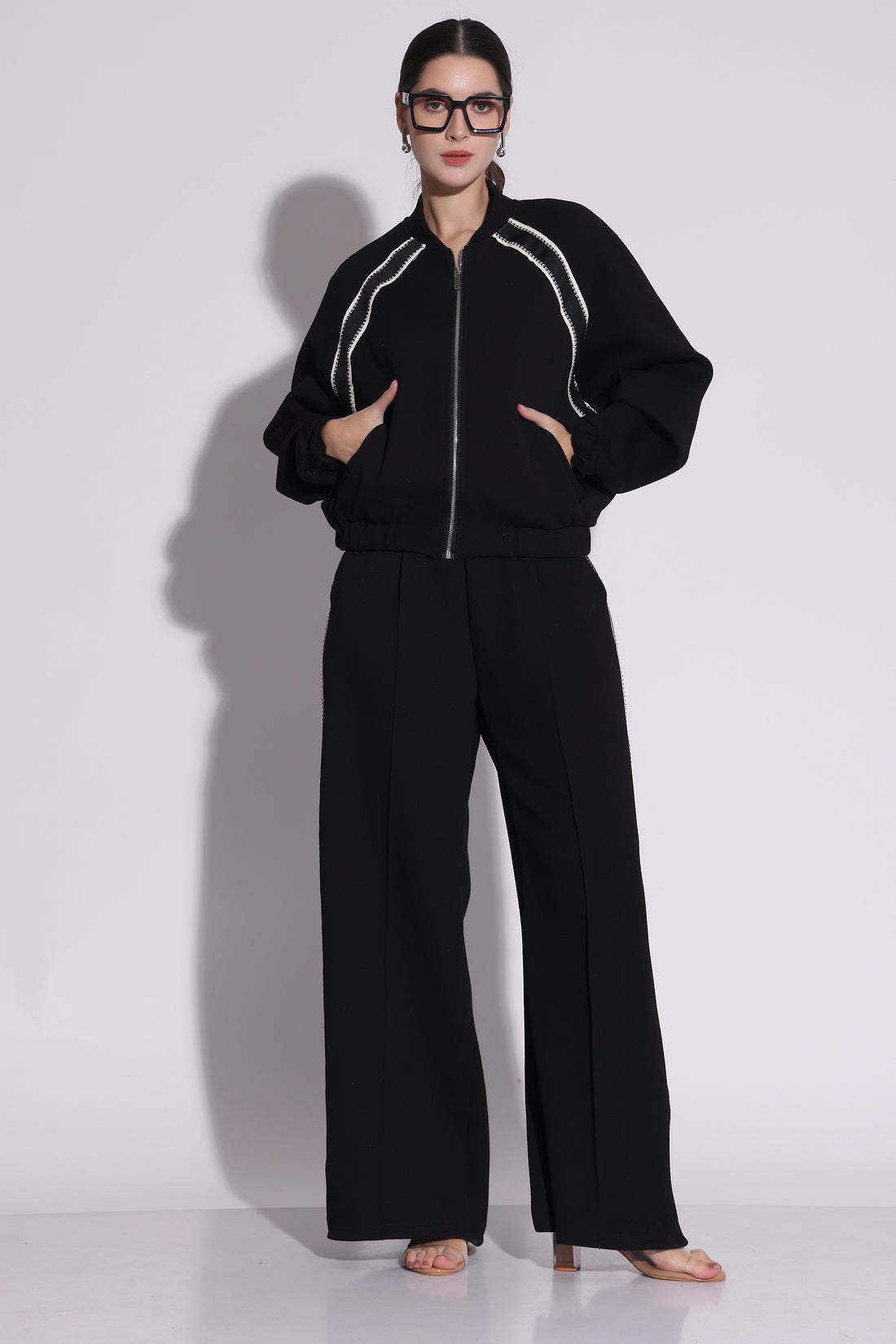 Black Statement Bomber Co-Ord