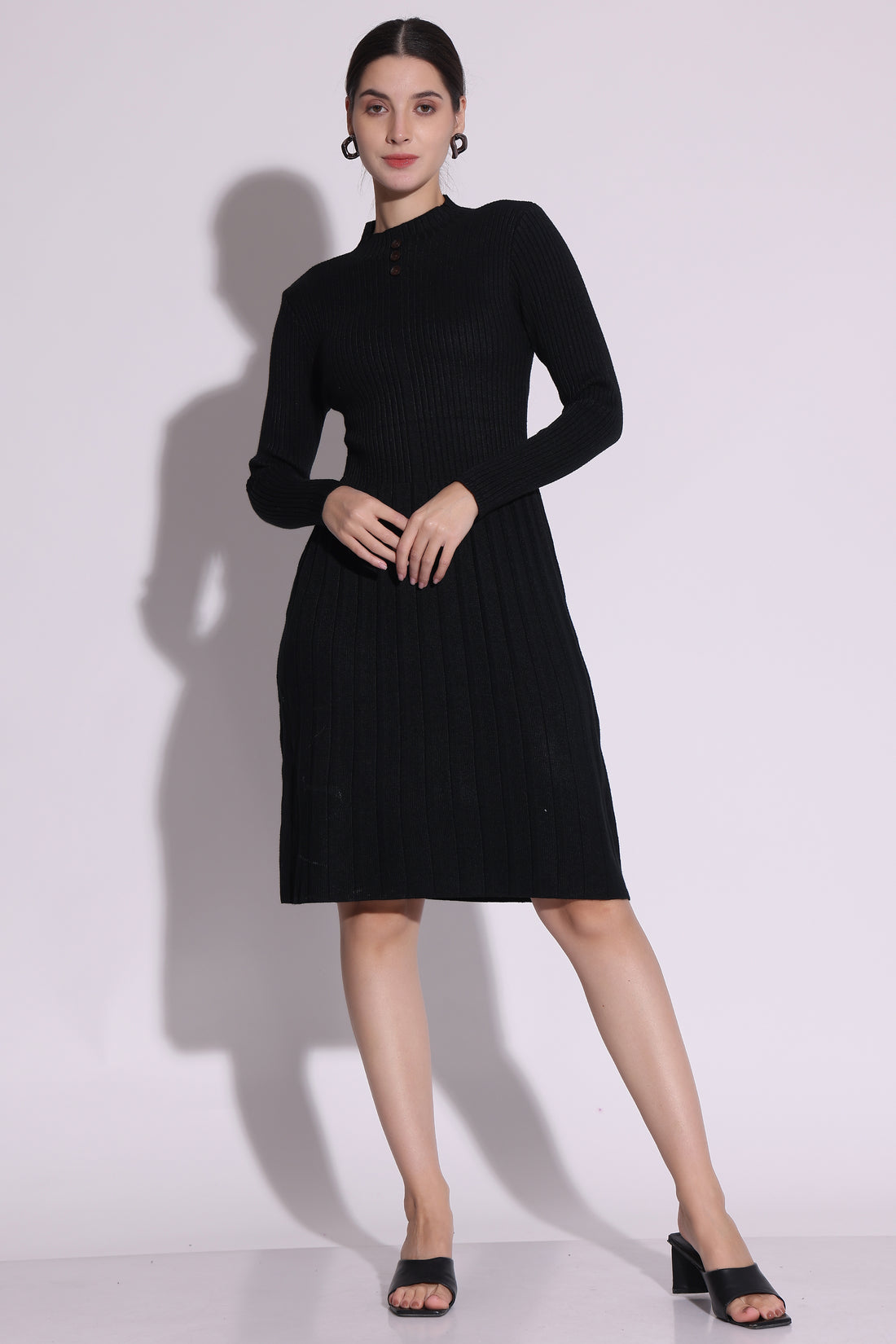 Cozy Chic Ribbed Knit Dress