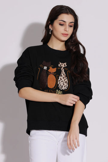 Graphic Cat Sweater