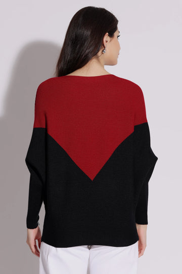 Color Block Knit Sweater