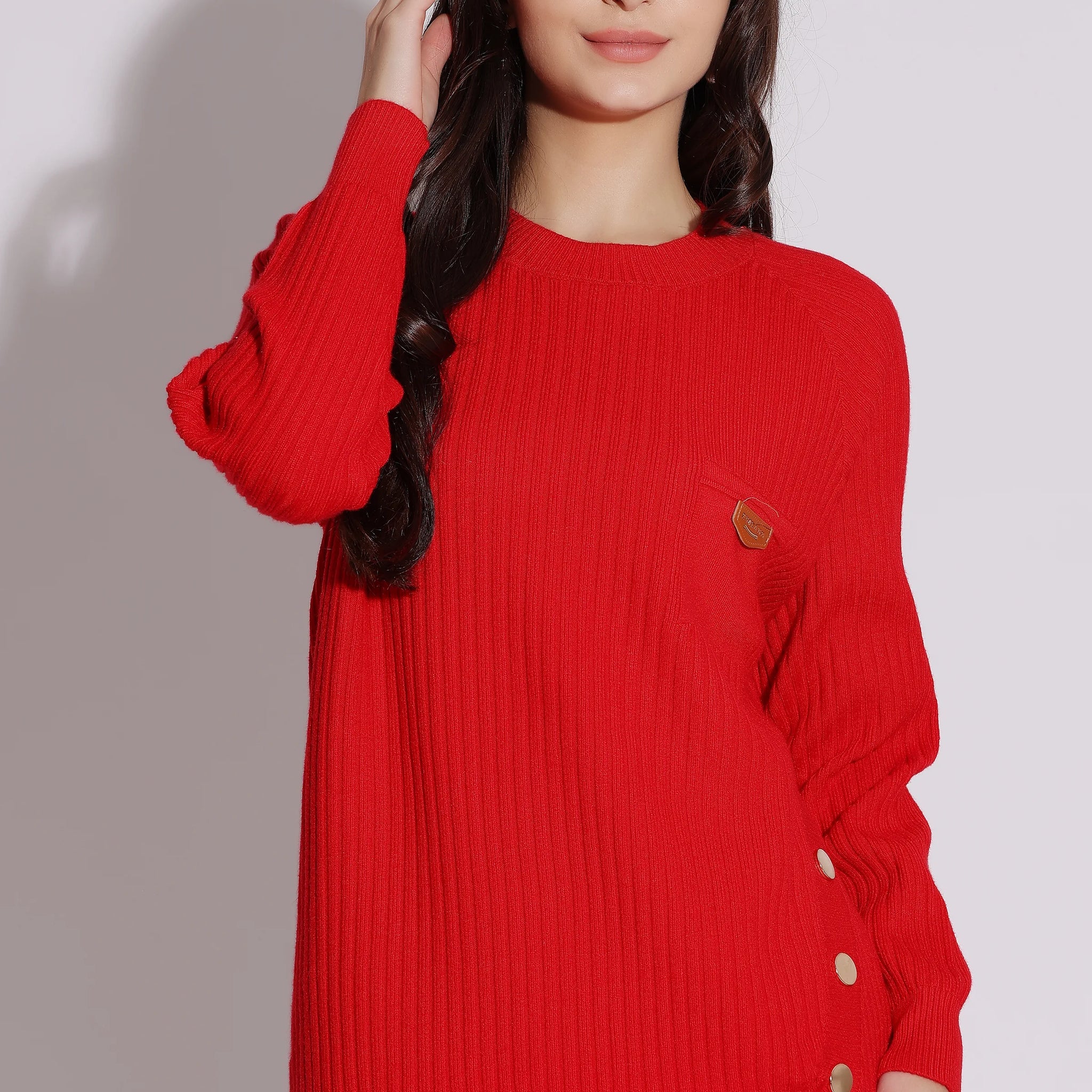 Soft Knit Red Sweater