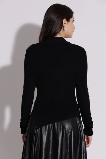 Black Cut-Out Sweater