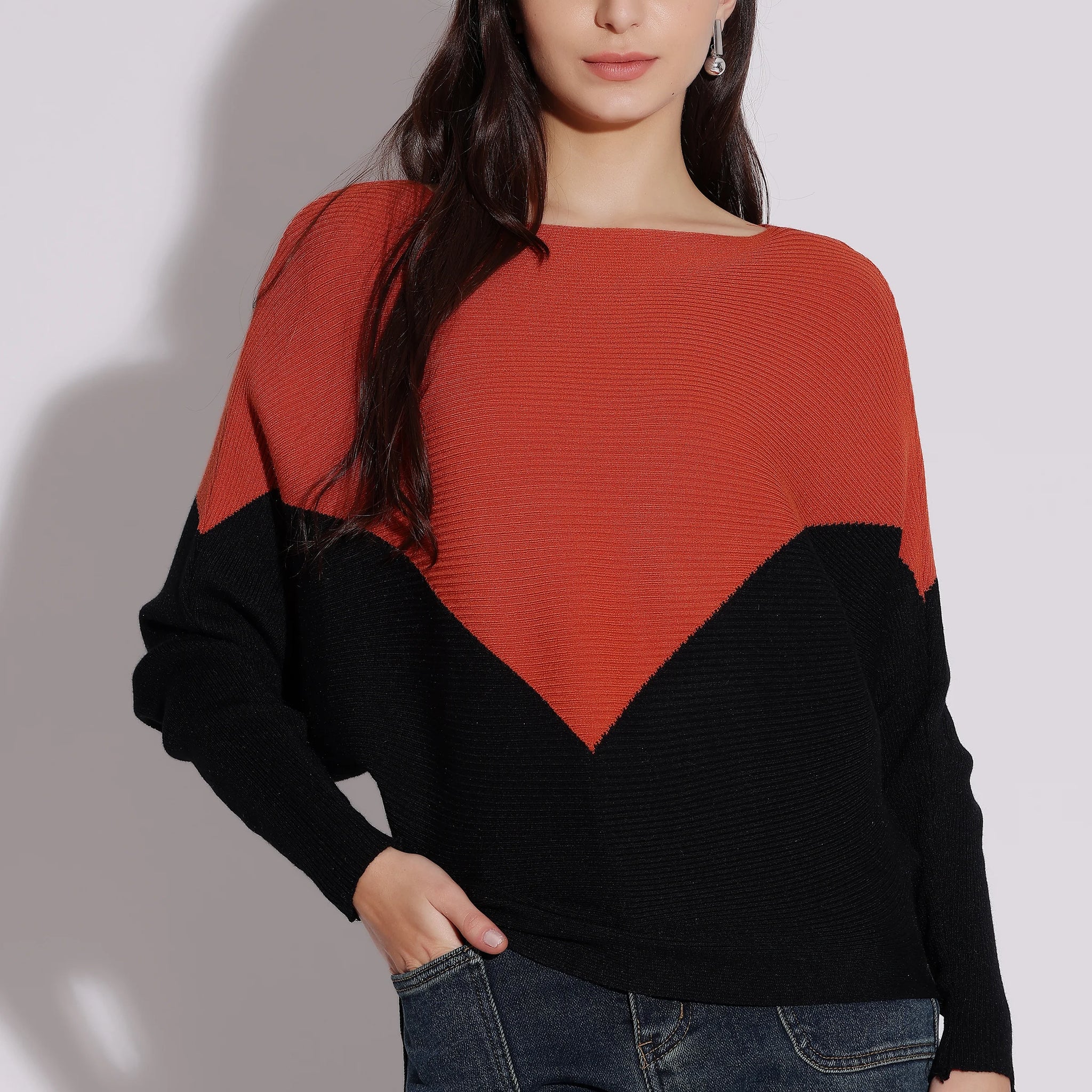 Colorblock Knit Sweater