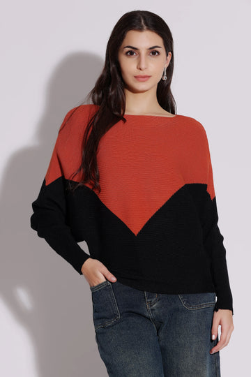 Colorblock Knit Sweater