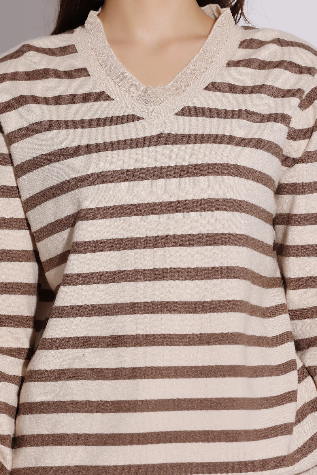 Striped V-Neck Sweater