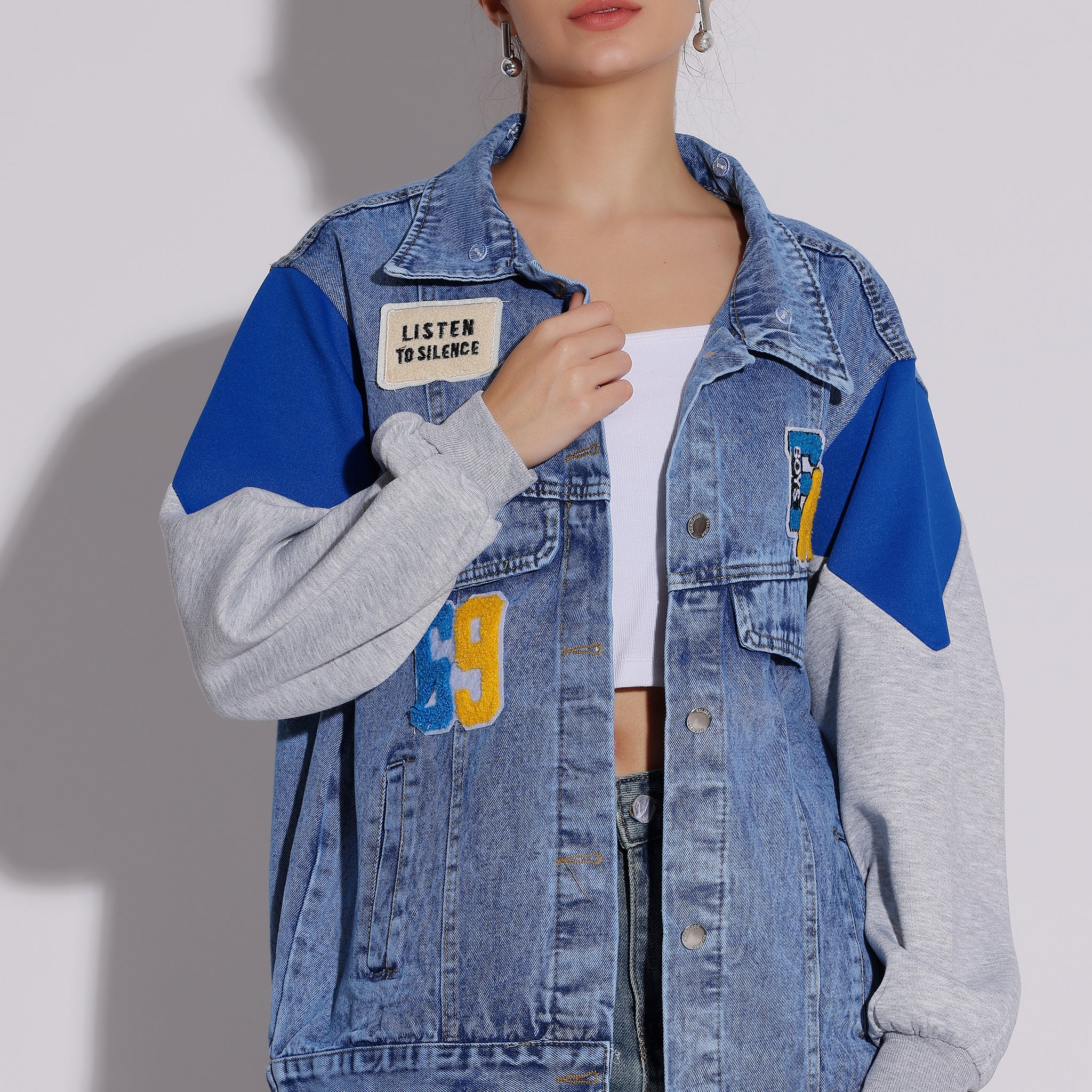 Graphic Oversized Denim Jacket