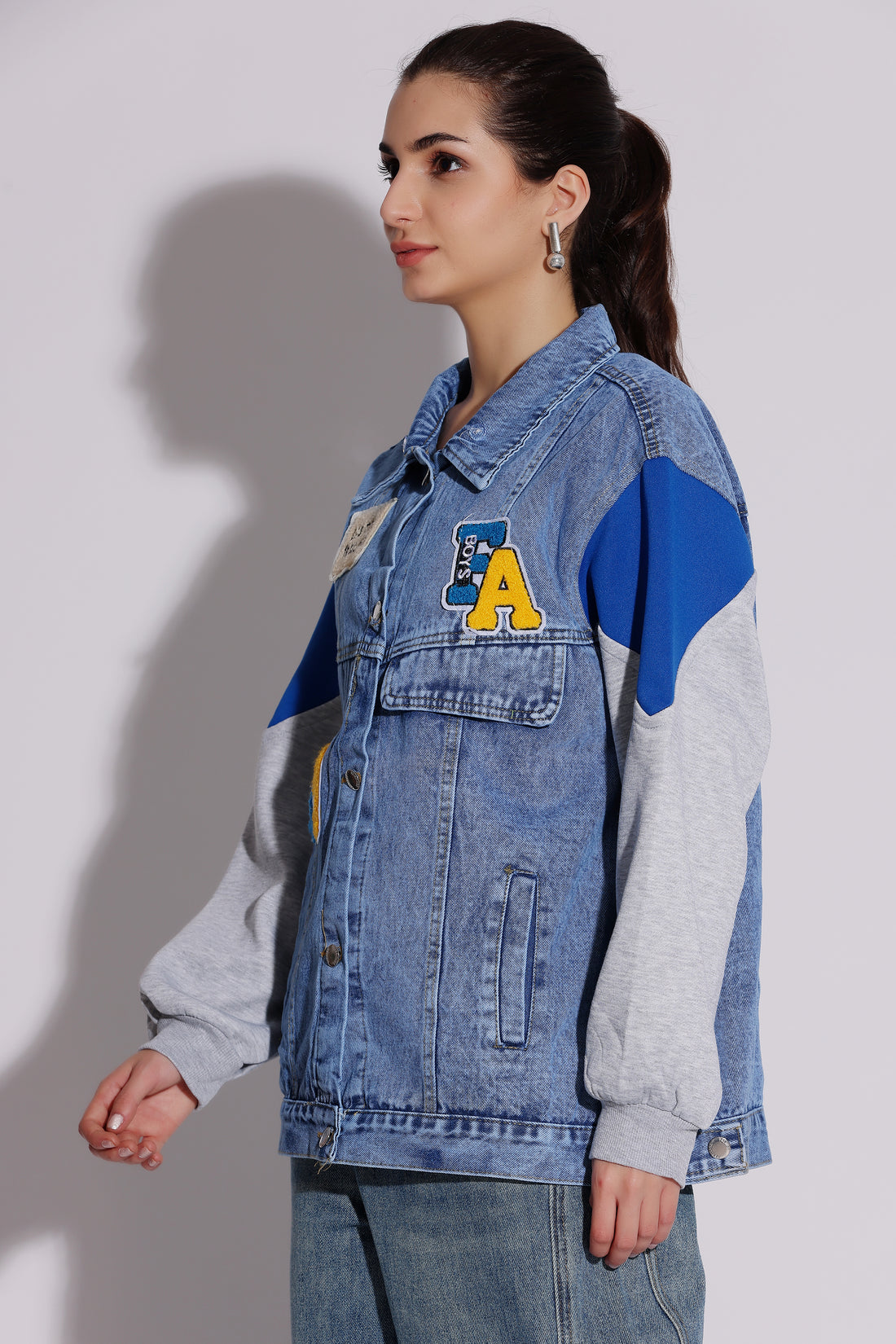 Graphic Oversized Denim Jacket