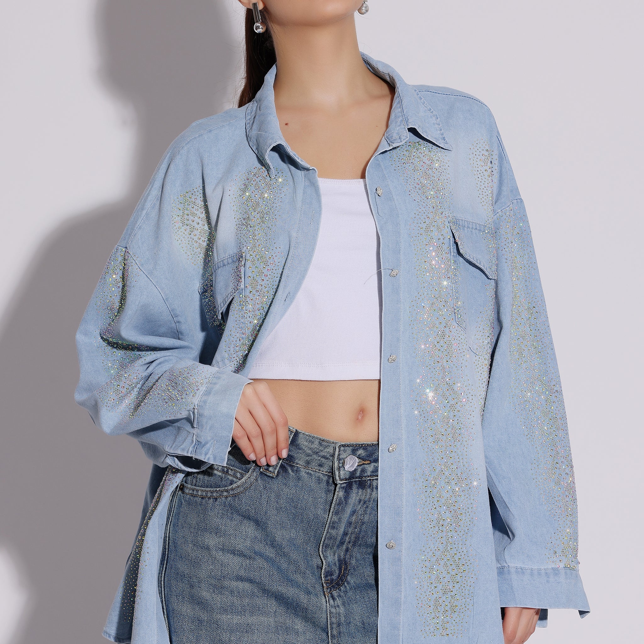 Glittery Denim Jacket