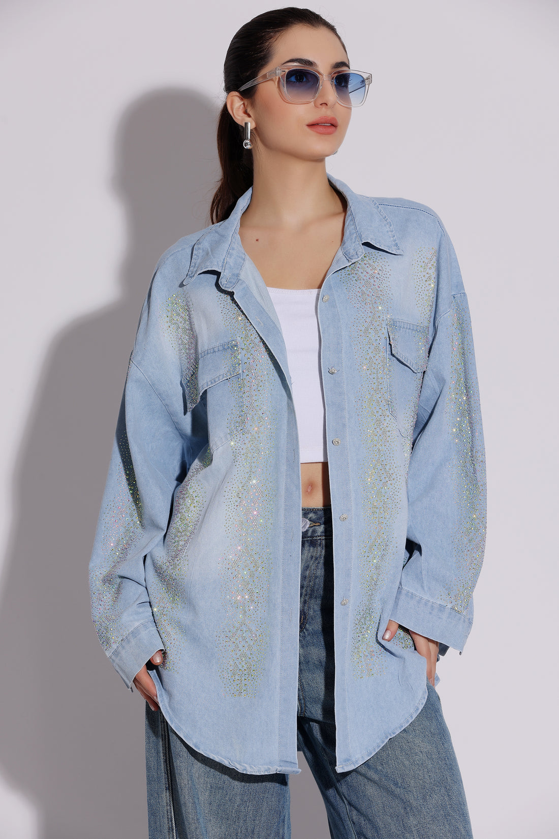 Glittery Denim Jacket