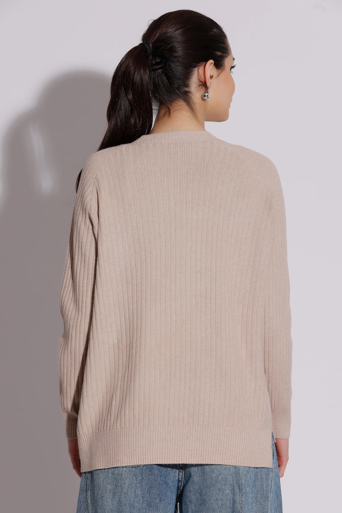 Ribbed Crew Neck Sweater