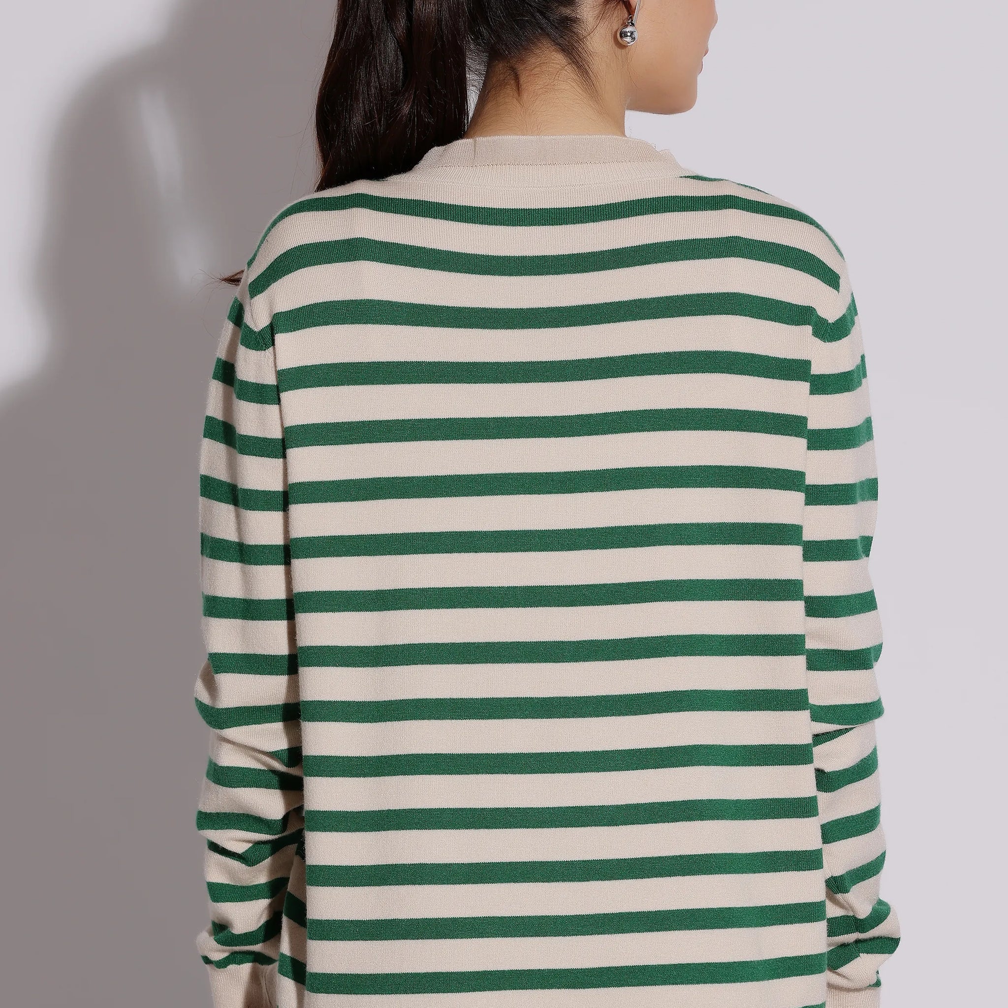 Striped V-Neck Sweater