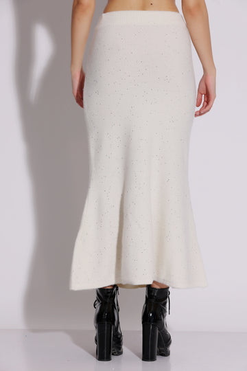 Speckled Ivory Midi Skirt