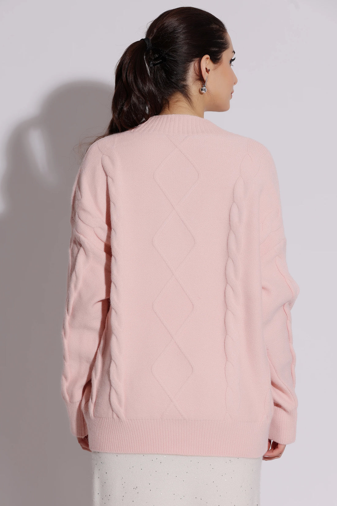 Cozy Pastel Pink "Gimmie Gimmie Gimmie" Cardigan