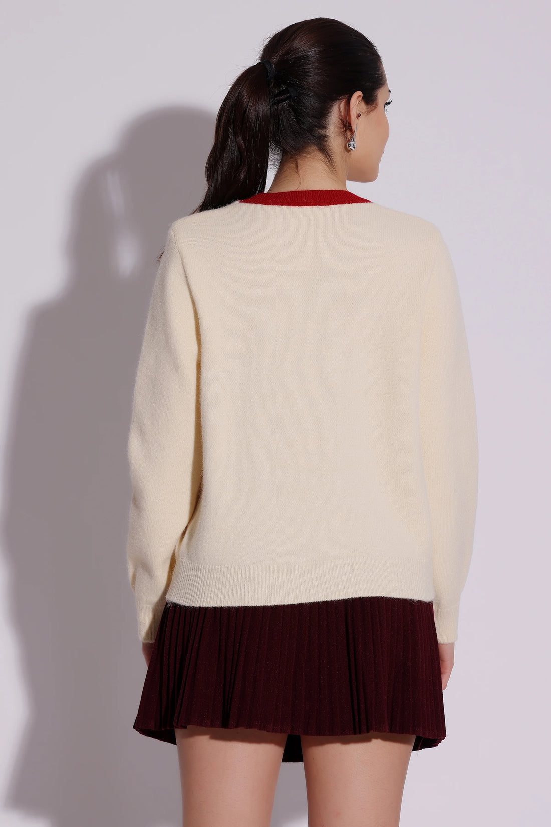 Vintage-Inspired Cream Sweater