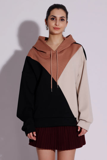 Colorblock Hoodie Dress