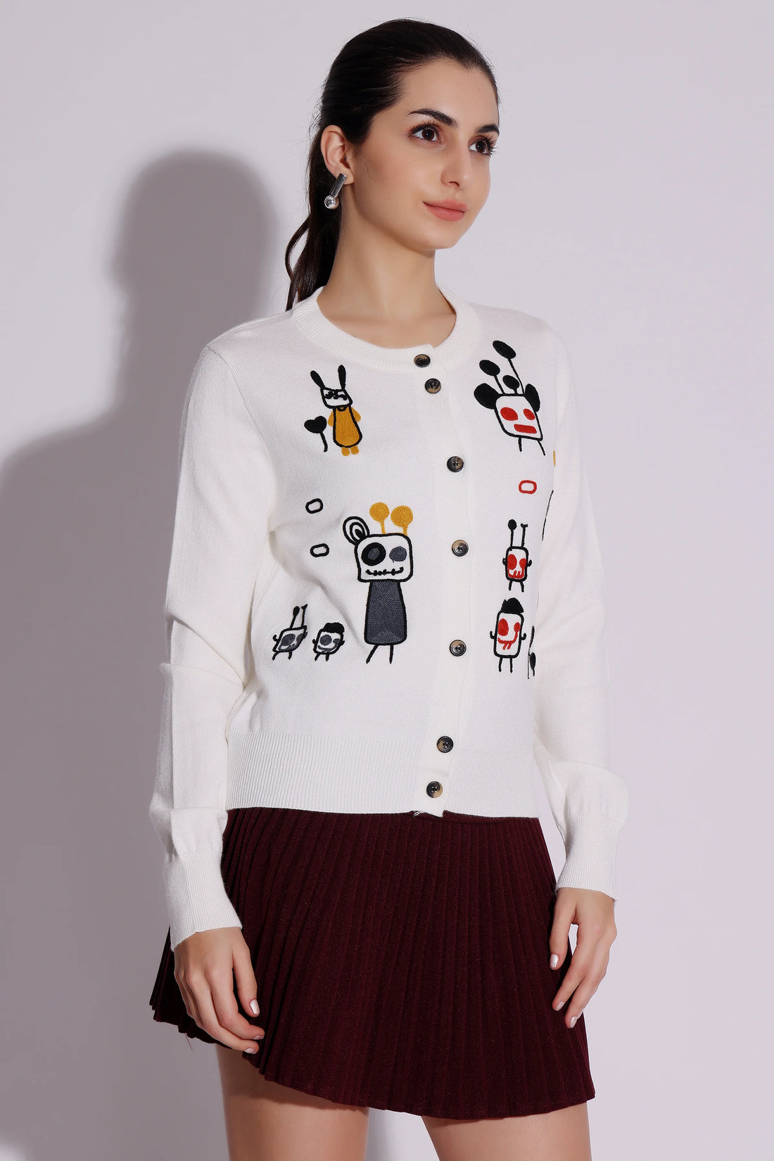 Graphic Print Cardigan