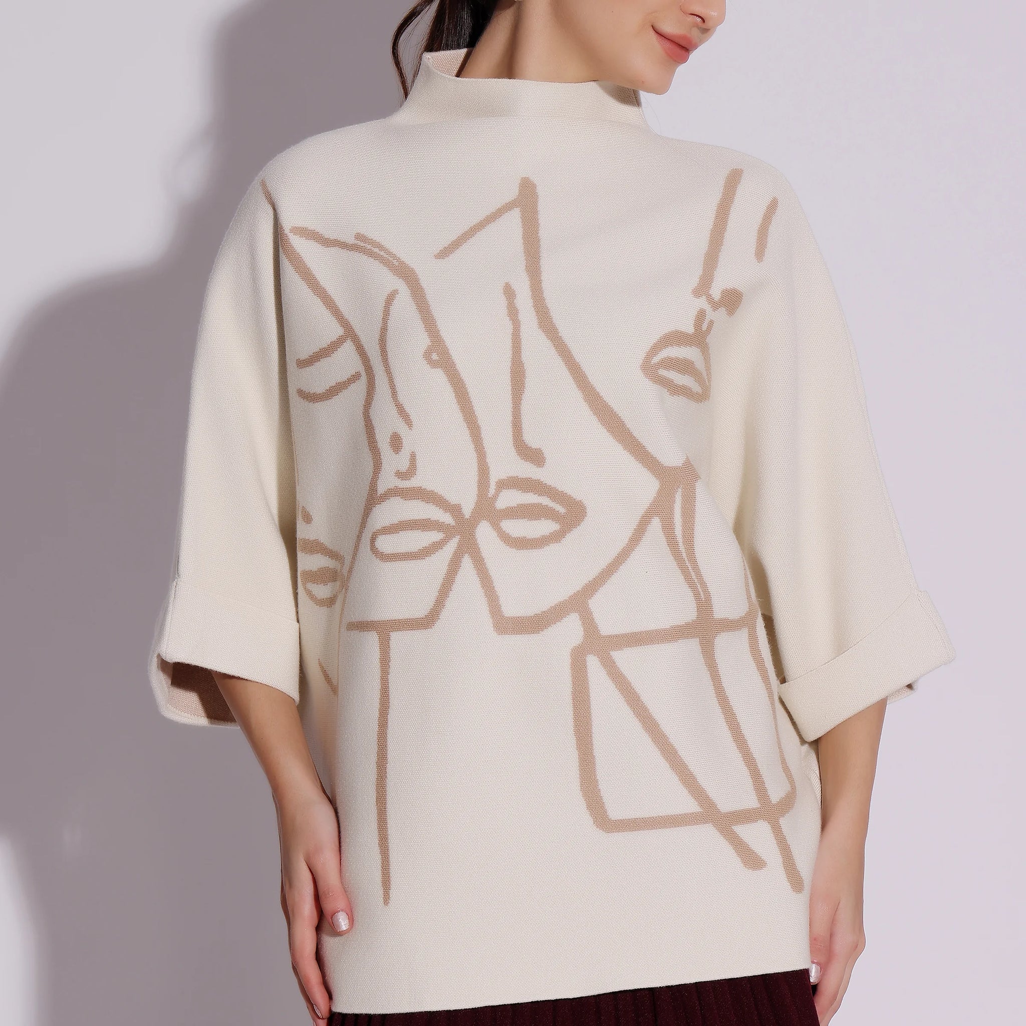 Abstract Print Oversized top