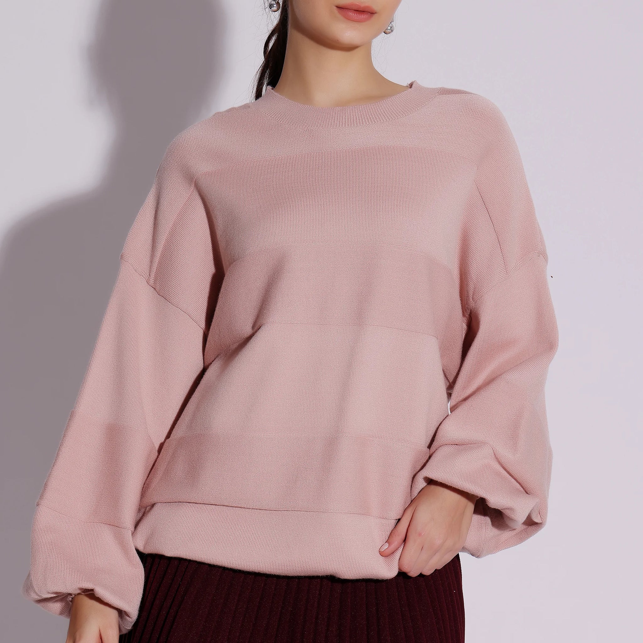 Oversized Balloon Sleeve Sweater